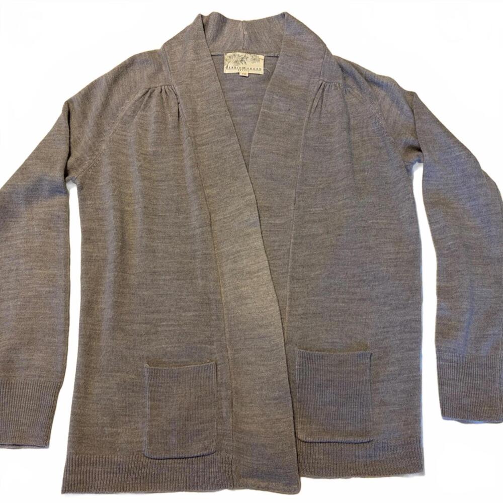 Debbie Morgan Women's Gray Cardigan Sweater